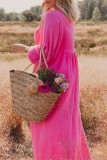 Casual Simplicity Solid Patchwork A Line Dresses