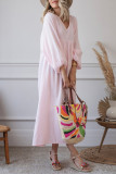 Casual Simplicity Solid Patchwork A Line Dresses