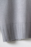 Casual Elegant Solid Patchwork Turtleneck Tops