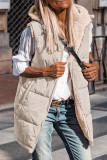 Casual Solid Patchwork Hooded Collar Tops