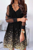 Sweet Elegant Floral Lace V Neck A Line Dresses