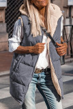 Casual Solid Patchwork Hooded Collar Tops