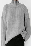 Casual Elegant Solid Patchwork Turtleneck Tops
