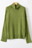 Casual Elegant Solid Patchwork Turtleneck Tops