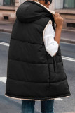 Casual Solid Patchwork Hooded Collar Tops