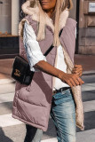 Casual Solid Patchwork Hooded Collar Tops
