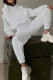 Casual Simplicity Solid Patchwork Hooded Collar Long Sleeve Two Pieces