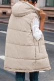 Casual Solid Patchwork Hooded Collar Tops