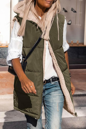 Casual Solid Patchwork Hooded Collar Tops