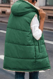 Casual Solid Patchwork Hooded Collar Tops