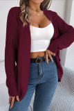 Casual Solid Pocket Cardigan Collar Outerwear