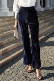 Elegant Solid Patchwork High Waist Speaker Solid Color Bottoms