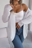 Casual Solid Pocket Cardigan Collar Outerwear