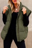 Casual Solid Pocket Mandarin Collar Tops