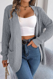 Casual Solid Pocket Cardigan Collar Outerwear