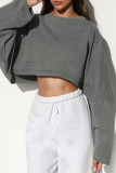 Solid Make Old O Neck Tops