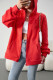 Casual Solid Pocket Hooded Collar Tops