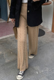 Casual Simplicity Solid Patchwork Loose Wide Leg Solid Color Bottoms