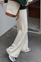 Casual Simplicity Solid Patchwork Loose Wide Leg Solid Color Bottoms