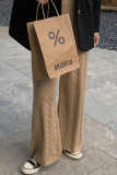 Casual Simplicity Solid Patchwork Loose Wide Leg Solid Color Bottoms