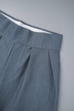 Casual Street Solid Patchwork Pocket Loose Low Waist Wide Leg Solid Color Bottoms