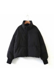 Casual Solid Pocket Zipper Mandarin Collar Outerwear