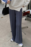 Casual Simplicity Solid Patchwork Loose Wide Leg Solid Color Bottoms