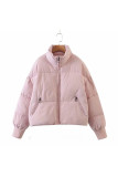 Casual Solid Pocket Zipper Mandarin Collar Outerwear