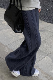 Casual Simplicity Solid Patchwork Loose Wide Leg Solid Color Bottoms