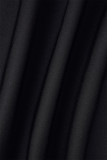 Celebrities Elegant Solid Tassel Flounce Oblique Collar Evening Dress Dresses