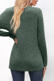 Casual Solid Buttons V Neck Tops