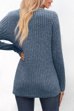 Casual Solid Buttons V Neck Tops