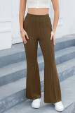 Casual Simplicity Solid Patchwork Regular High Waist Speaker Solid Color Bottoms