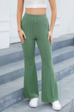Casual Simplicity Solid Patchwork Regular High Waist Speaker Solid Color Bottoms