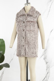 Casual Solid Make Old Buttons Turndown Collar Tops