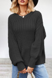 Casual Simplicity Solid Patchwork O Neck Tops