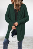 Casual Simplicity Solid Patchwork Cardigan Collar Outerwear