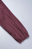 Street Elegant Solid Stringy Selvedge Mandarin Collar Tops