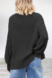 Casual Simplicity Solid Patchwork O Neck Tops