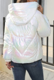 Casual Gradual Change Pocket Contrast Mandarin Collar Outerwear