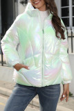 Casual Gradual Change Pocket Contrast Mandarin Collar Outerwear