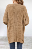 Casual Simplicity Solid Patchwork Cardigan Collar Outerwear