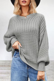 Casual Simplicity Solid Patchwork O Neck Tops