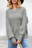 Casual Simplicity Solid Patchwork O Neck Tops