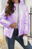 Casual Gradual Change Pocket Contrast Mandarin Collar Outerwear