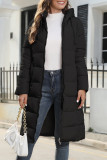 Casual Street Solid Pocket Zipper Hooded Collar Outerwear