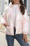 Casual Gradual Change Pocket Contrast Mandarin Collar Outerwear