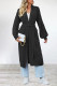 Elegant Solid Frenulum Cardigan Collar Outerwear