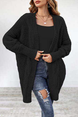 Casual Simplicity Solid Patchwork Cardigan Collar Outerwear