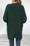 Casual Simplicity Solid Patchwork Cardigan Collar Outerwear